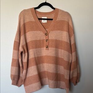 Billabong Peach Striped Sweater